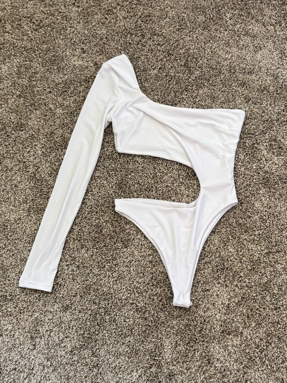 Fashion Nova Asymmetrical One Shoulder Bodysuit